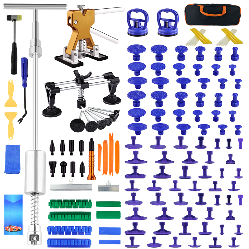 Electronics Repair Kit - 車のペイントレスデントリペアツールキット PDR デントプーラー スライドハンマー 自動車ボディのひょうによるへこみ除去プーラー 個人DIYに最適