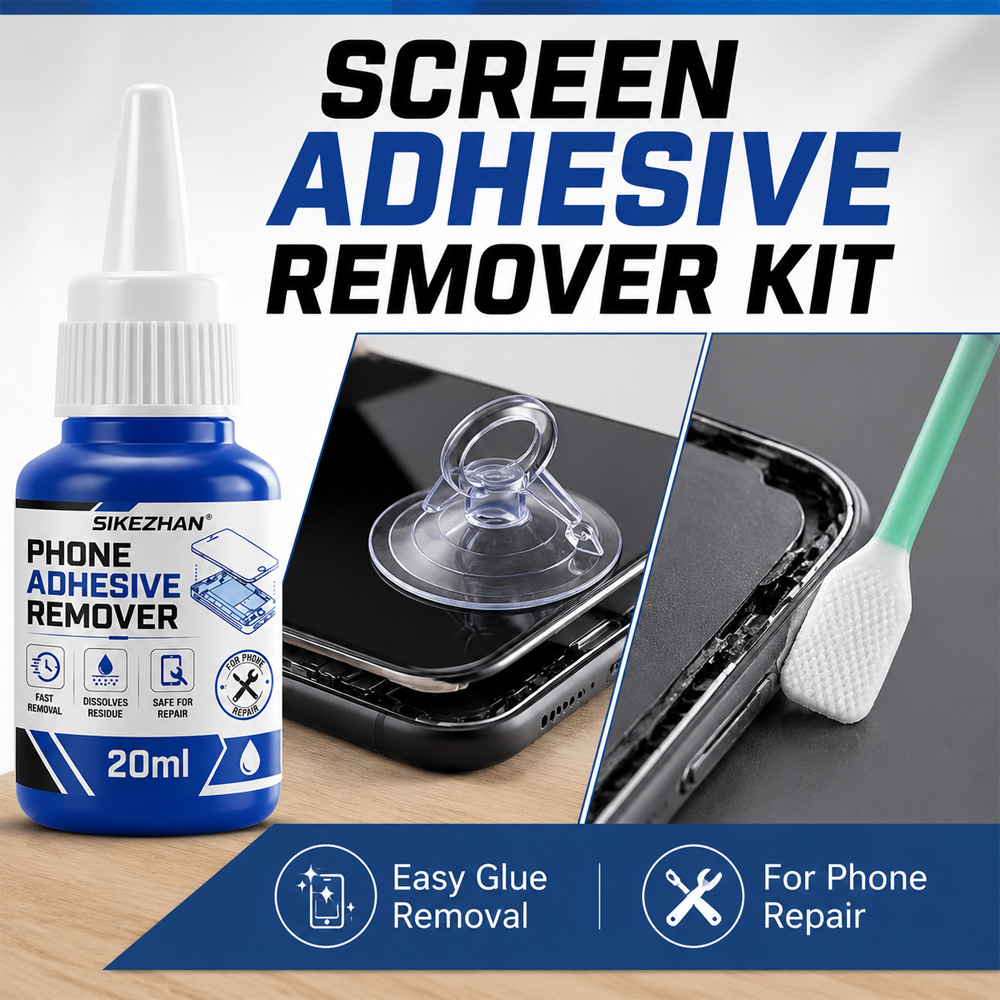 Electronics Repair Kit - プロ仕様の電話画面接着剤除去キット、接着剤残留物を素早く溶解、分解、クリーニングツール、携帯電話修理作業用