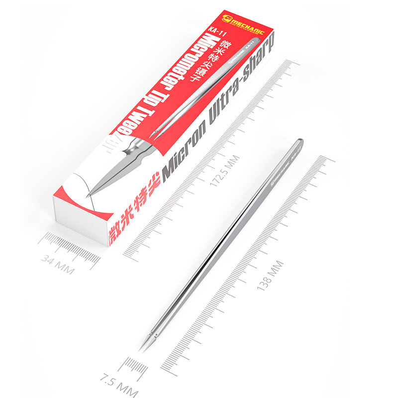 メカニック KA-11 3D ステンレス鋼精密電気技師ピンセ - Smd Tweezer Set のレビューと価格