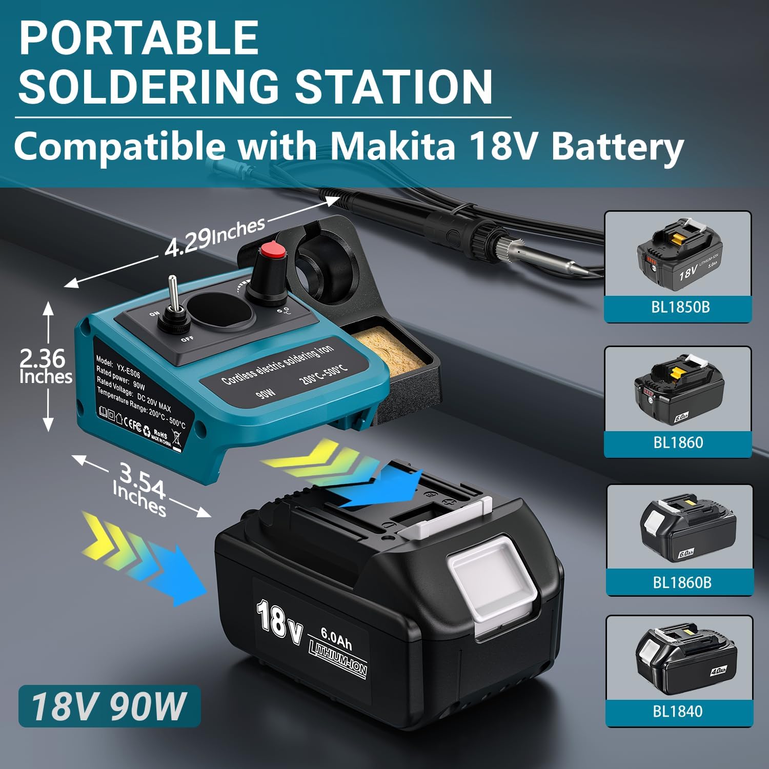 90W LED デジタルコードレスはんだごてキット マキタ  - Electronics Repair Kit のレビューと価格