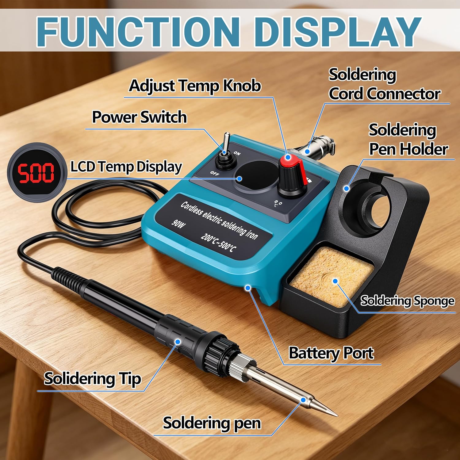 90W LED デジタルコードレスはんだごてキット マキタ  - Electronics Repair Kit のレビューと価格