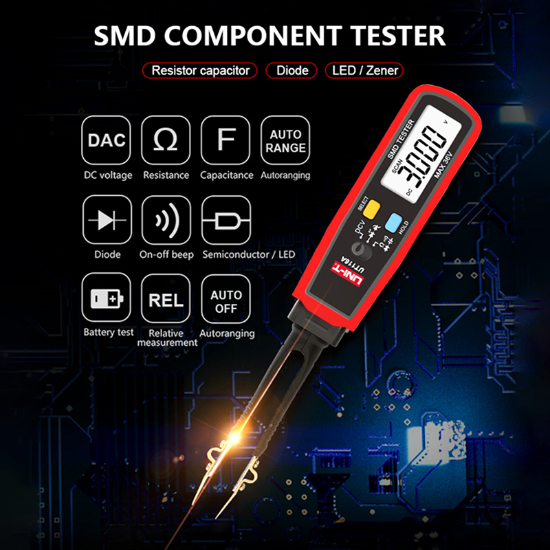 UNI-T UT116A UT116C デジタルピンセット  - Smd Tweezer Set のレビューと価格